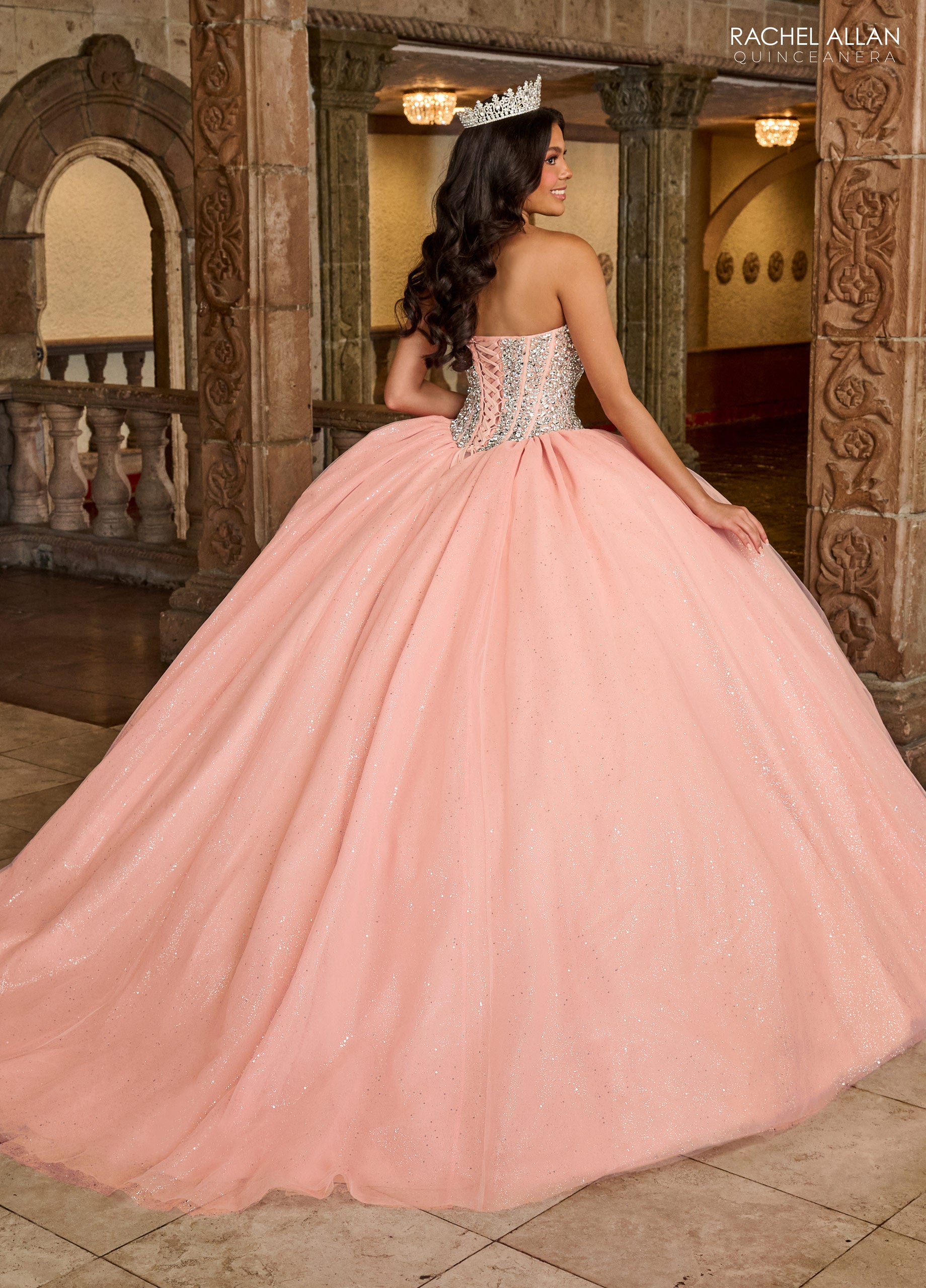 Quinceniera Dresses Long Beaded Quinceniera Ball Gown Coral