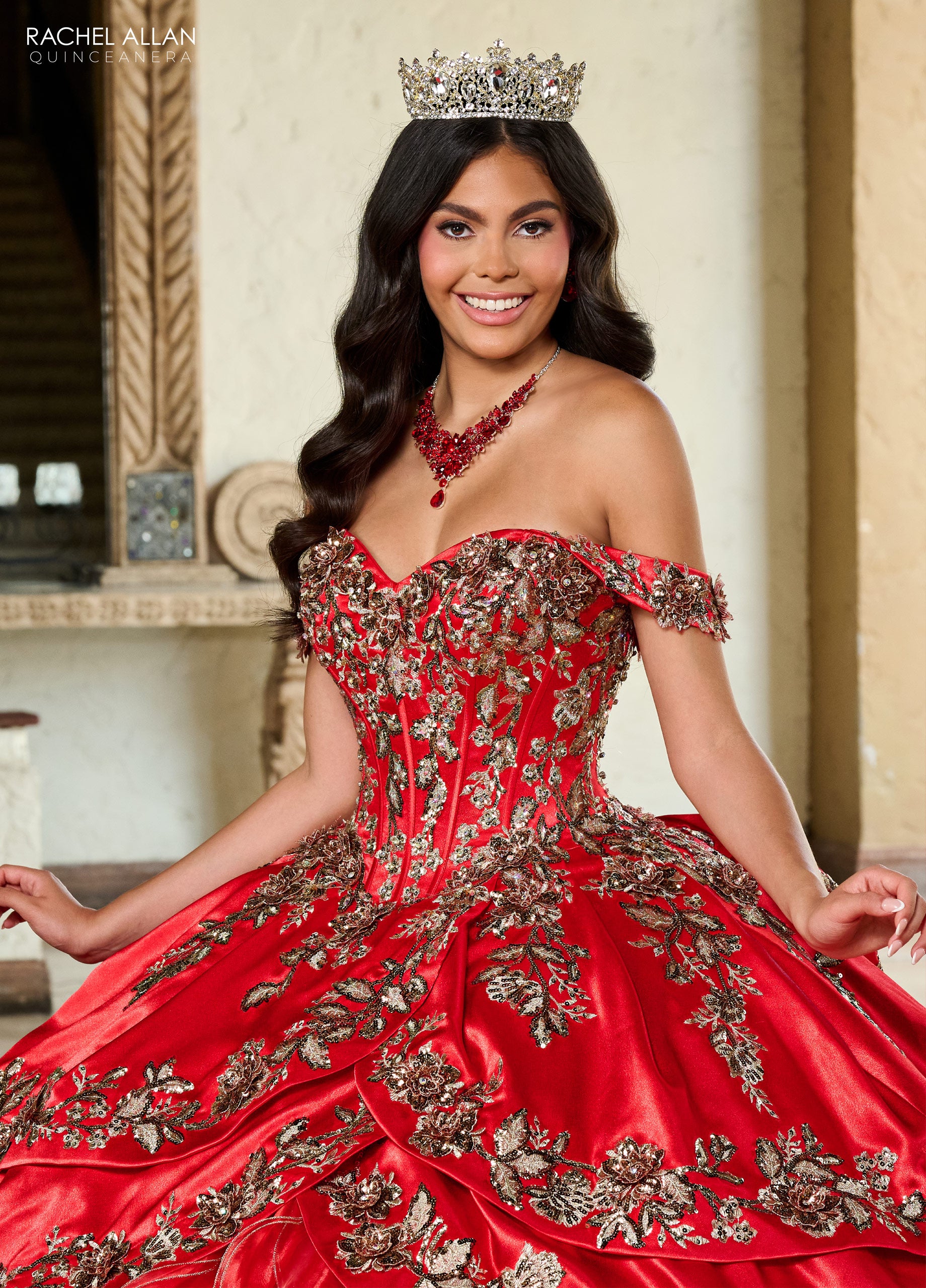 Rachel Allan RQ5001 Long Quinceanera Ruffle Ball Gown