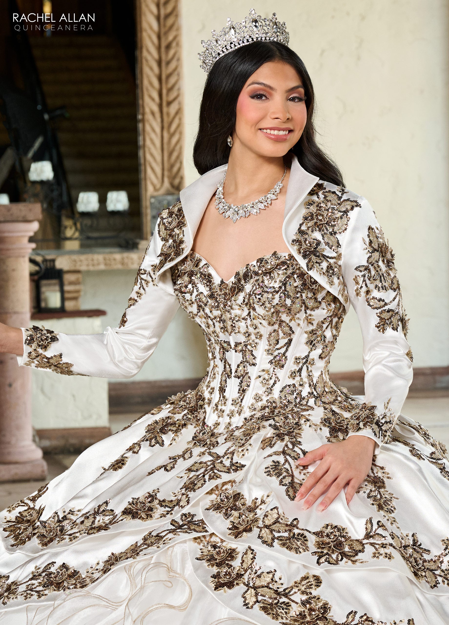 Rachel Allan RQ5001 Long Quinceanera Ruffle Ball Gown