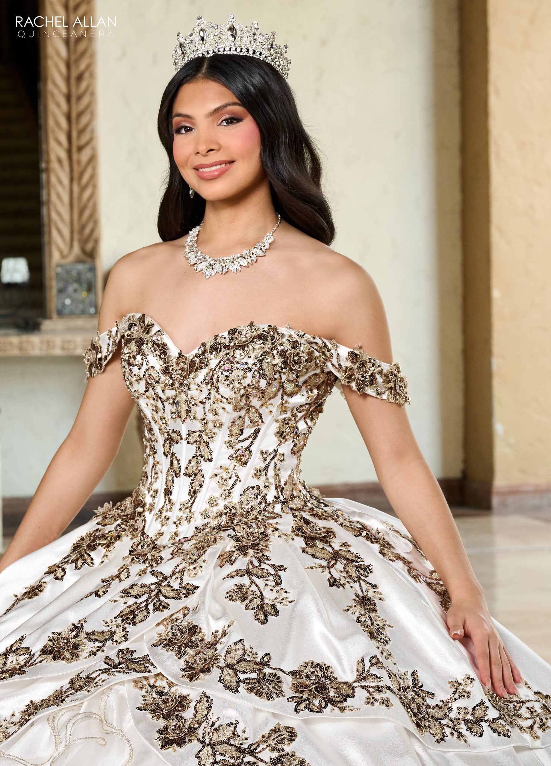 Rachel Allan RQ5001 Long Quinceanera Ruffle Ball Gown