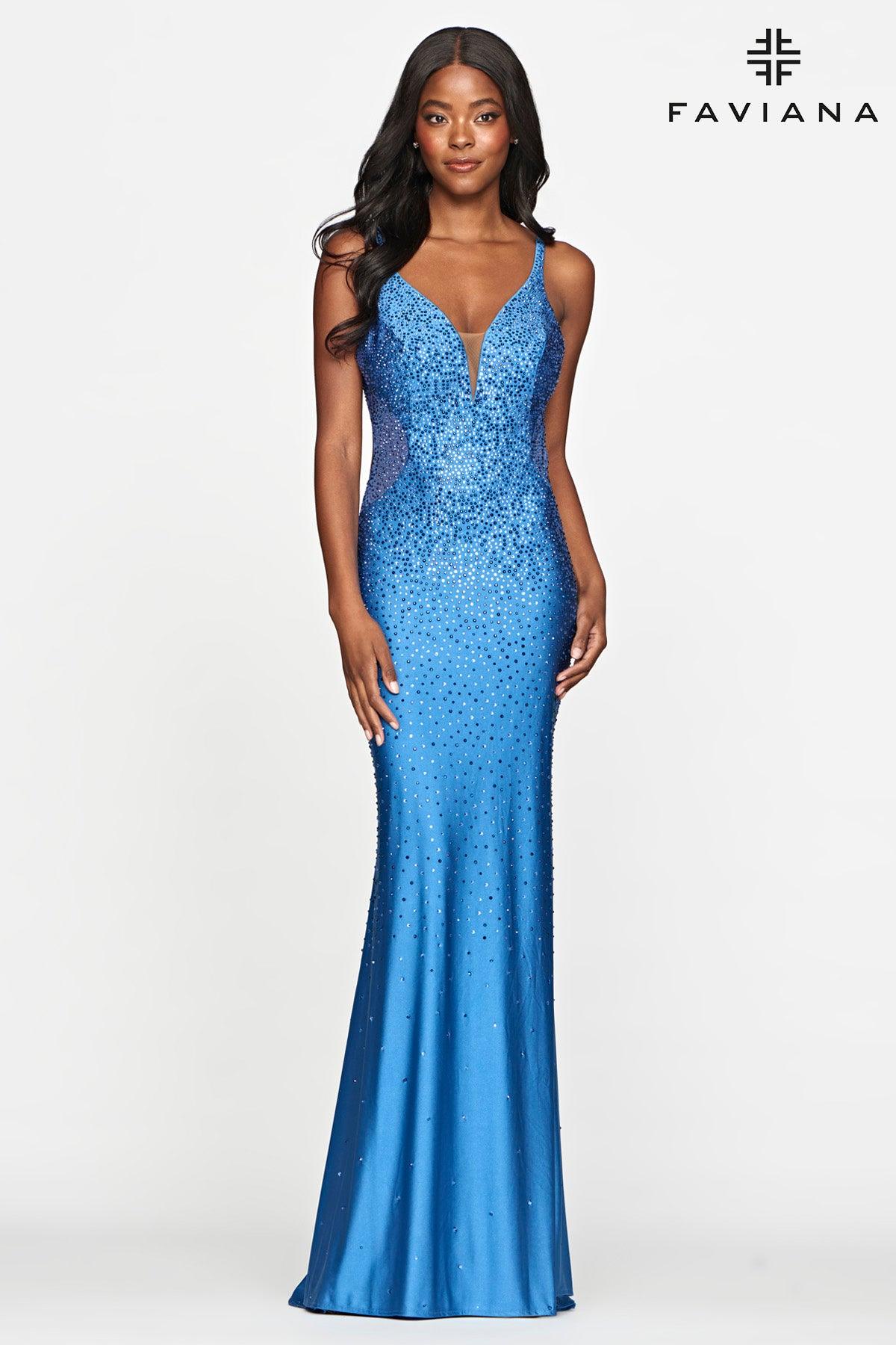 Faviana S10500 Long Formal Prom Dress