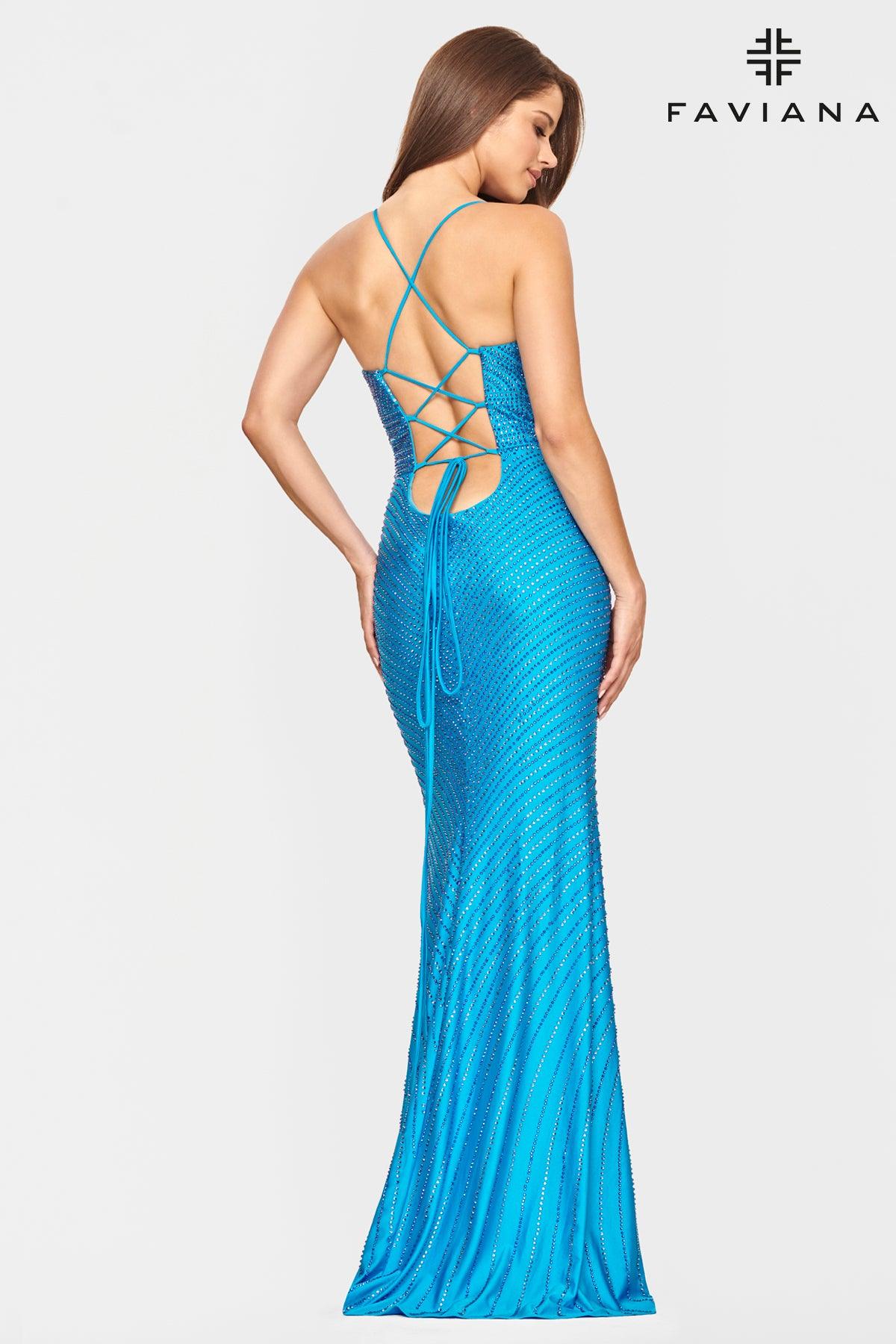 Faviana S10802 Long Fitted Prom Dress