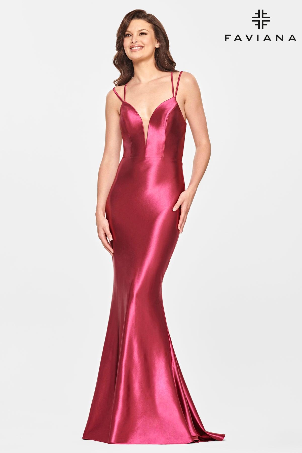 Faviana S10810 Long Formal Prom Fitted Dress