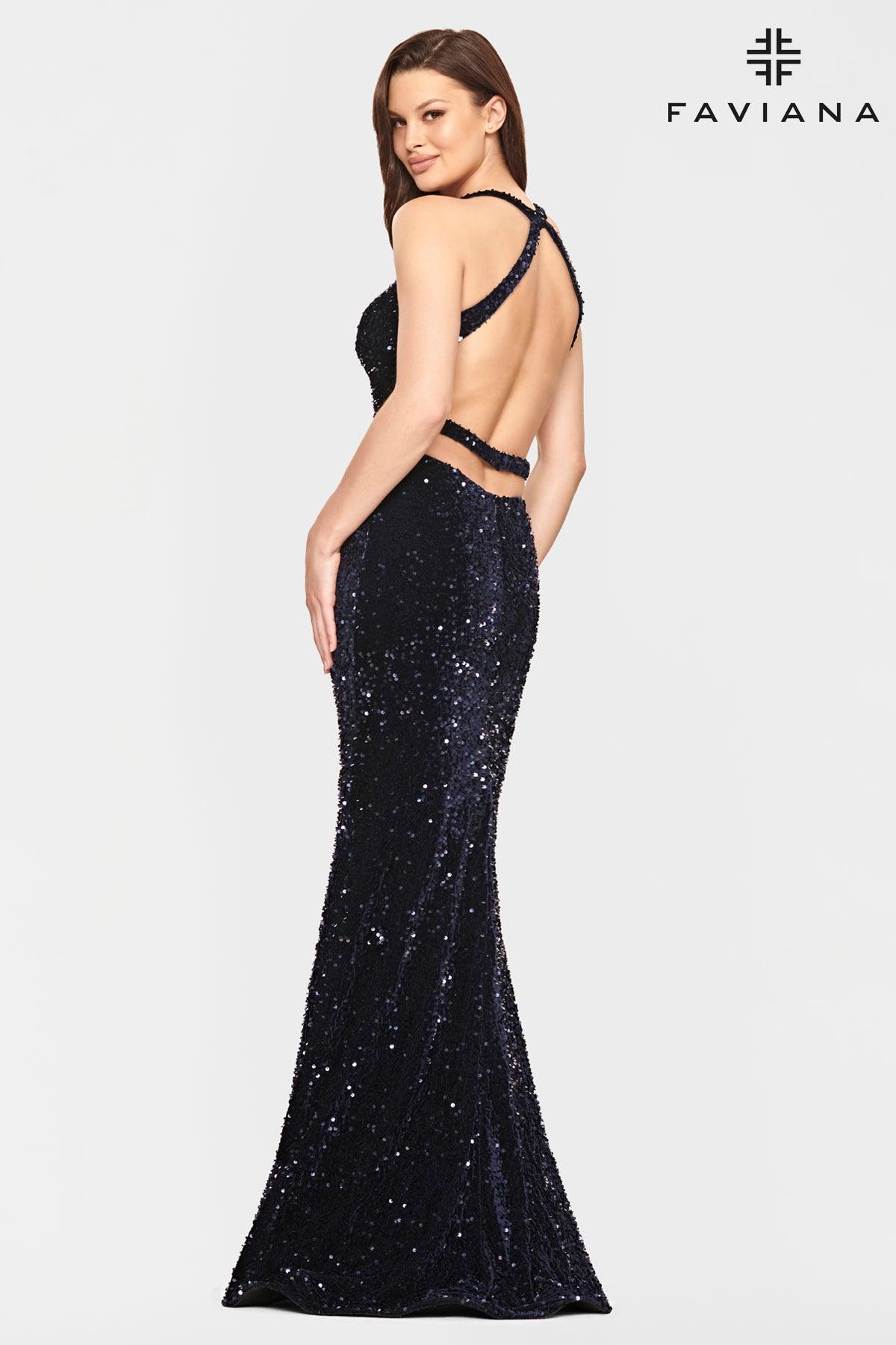 Faviana S10818 Long Formal Evening Prom Gown
