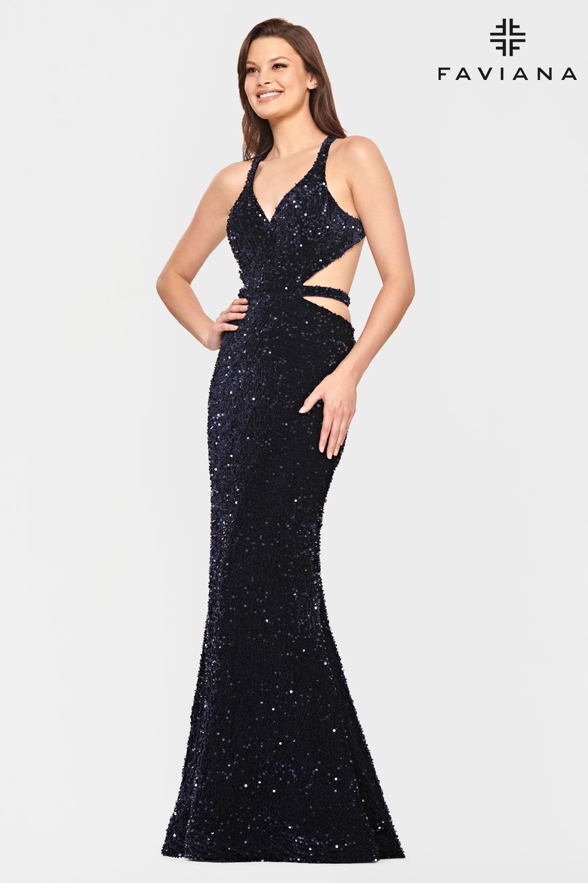 Faviana S10818 Long Formal Evening Prom Gown