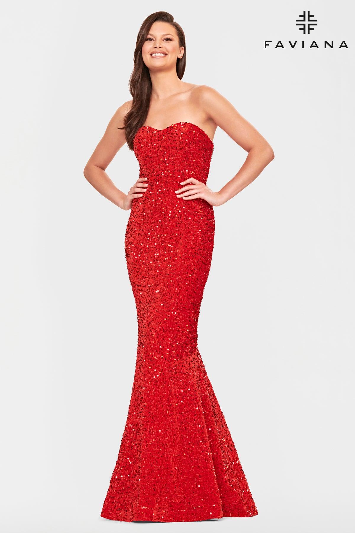 Faviana S10819 Prom Strapless Long Formal Gown