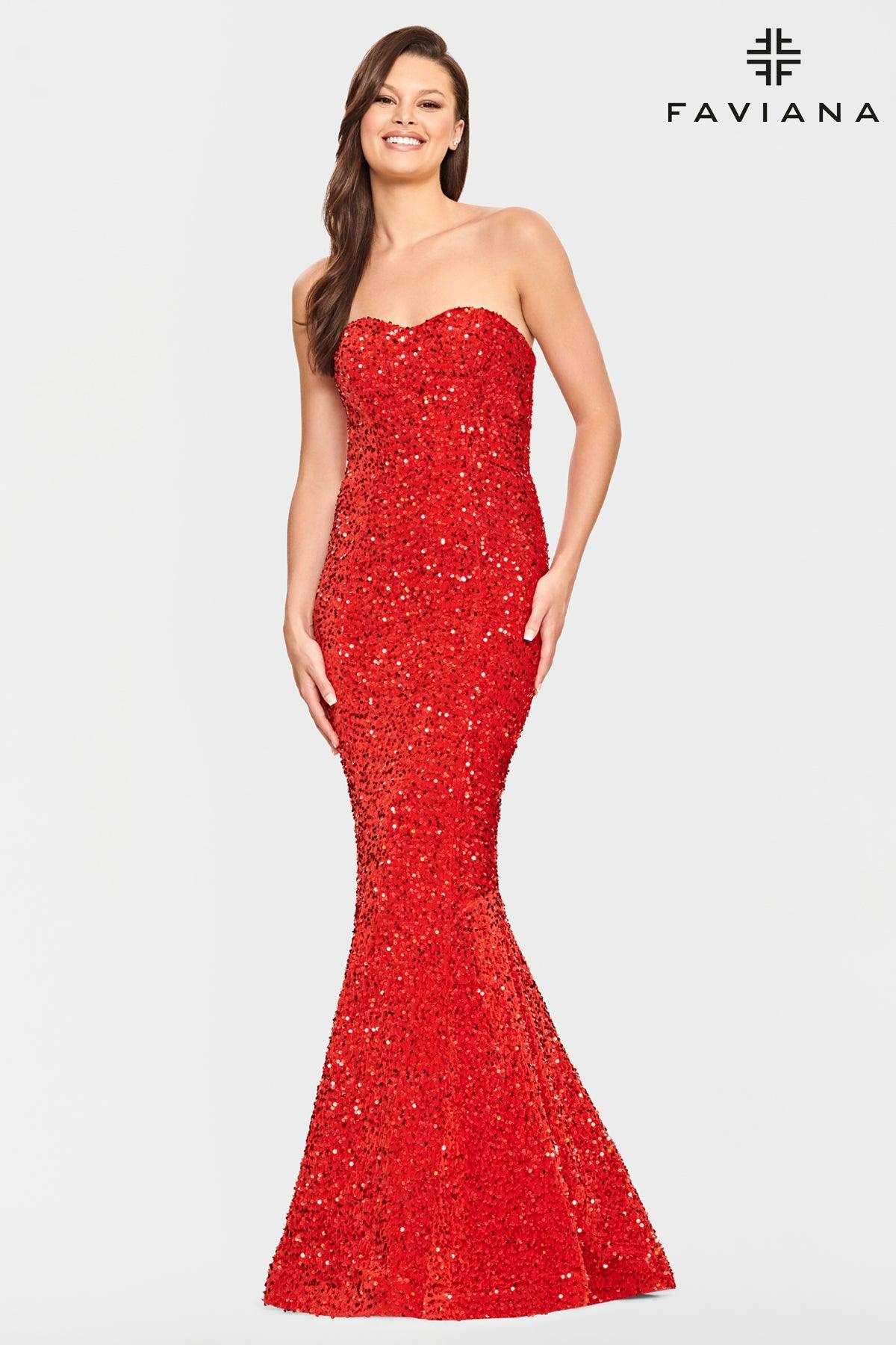 Faviana S10819 Prom Strapless Long Formal Gown