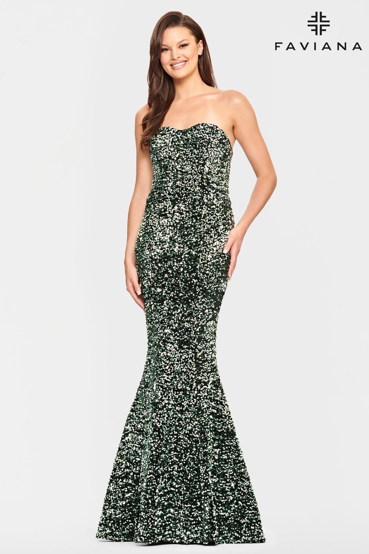 Faviana S10819 Prom Strapless Long Formal Gown