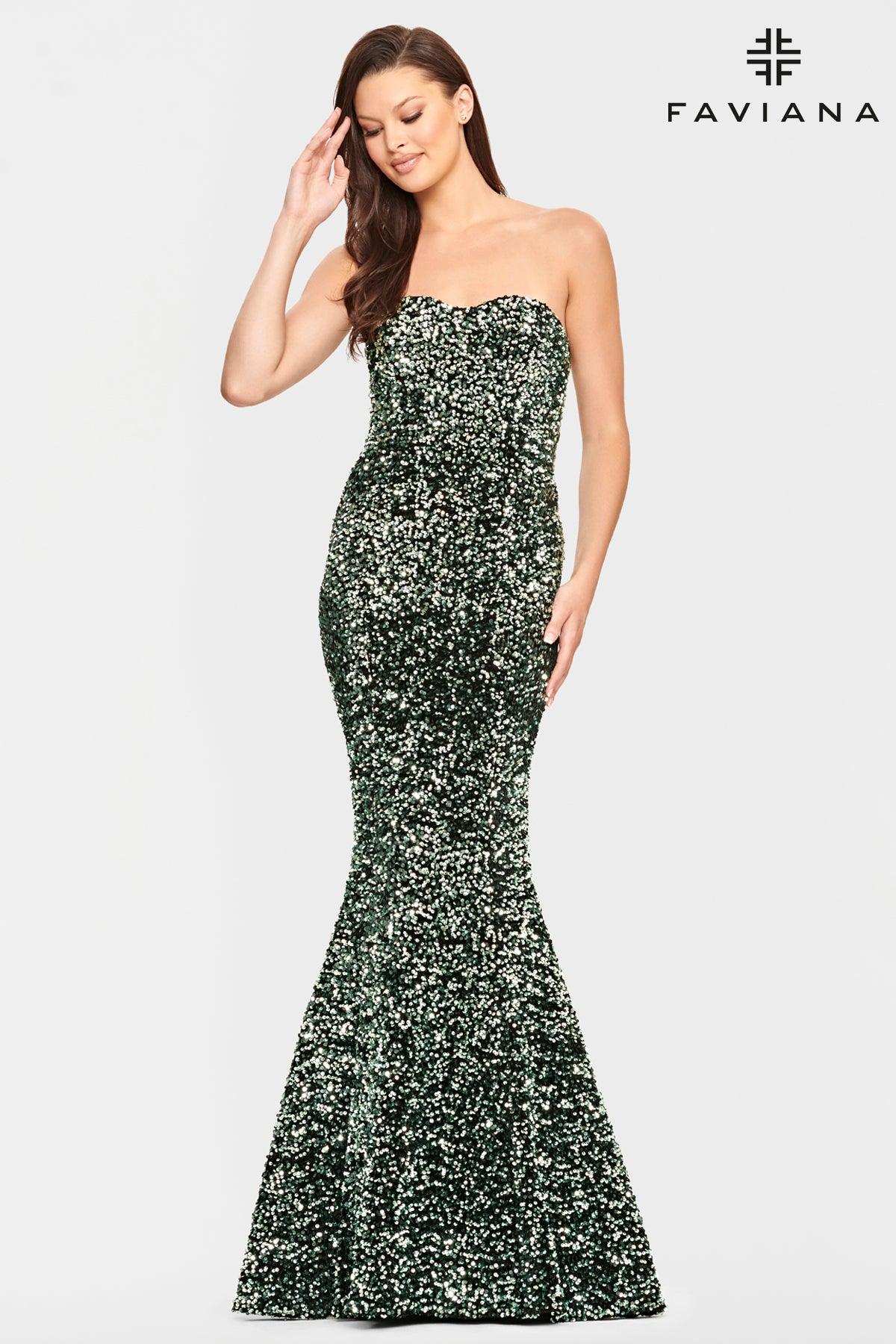 Faviana S10819 Prom Strapless Long Formal Gown