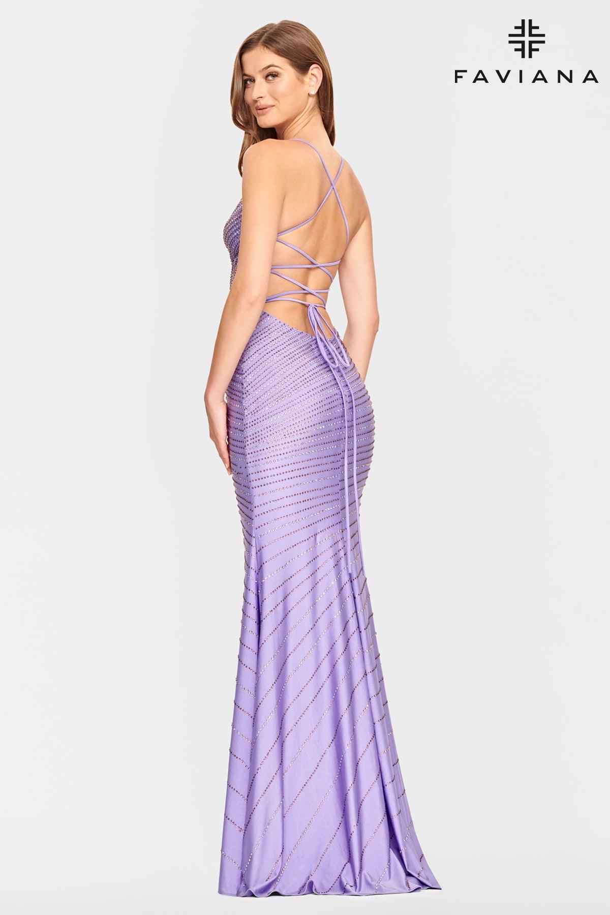 Faviana S10830 Long Formal Fitted Prom Dress