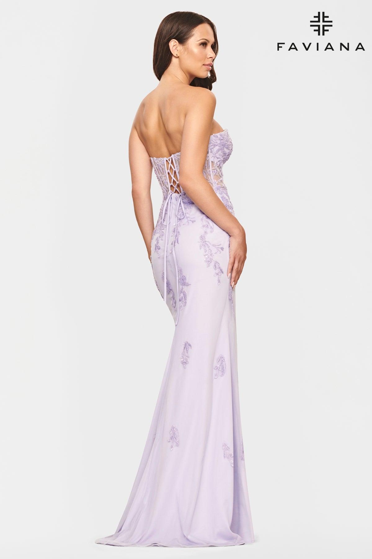 Faviana S10832 Long Strapless Formal Sexy Prom Gown