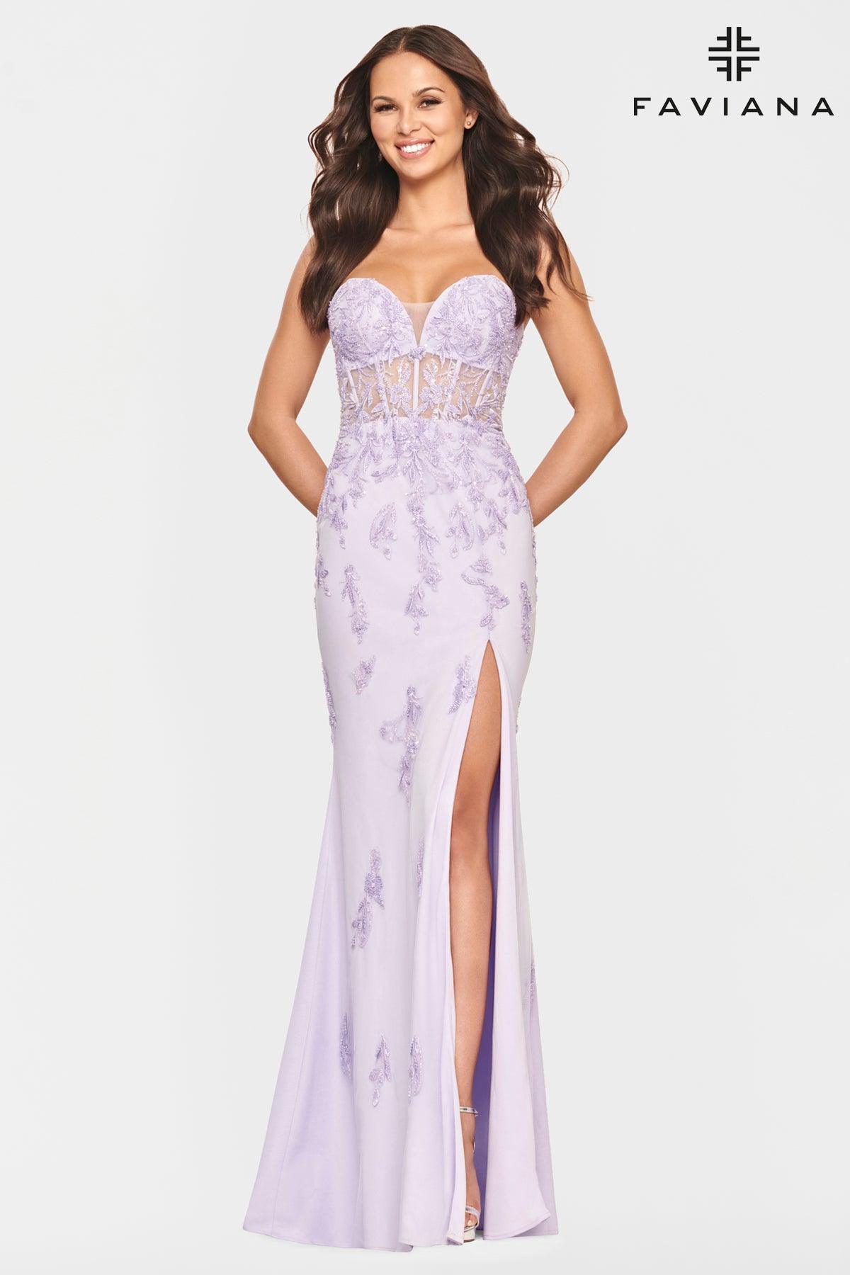 Faviana S10832 Long Strapless Formal Sexy Prom Gown