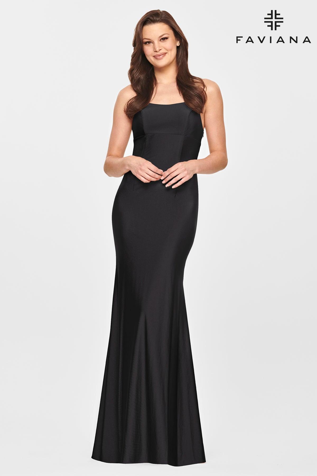 Faviana S10844 Long Formal Fitted Prom Dress