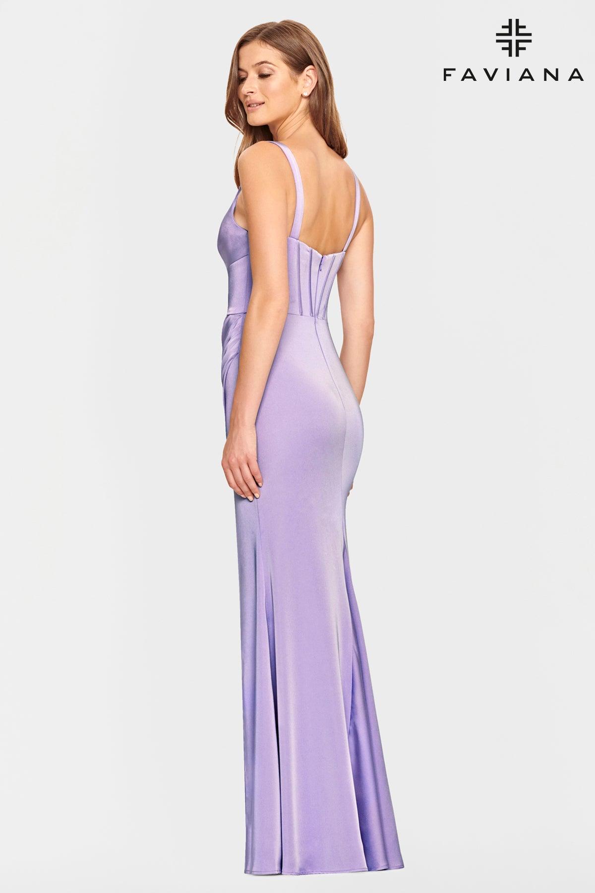 Faviana S10847 Long Sleeveless Fitted Prom Dress