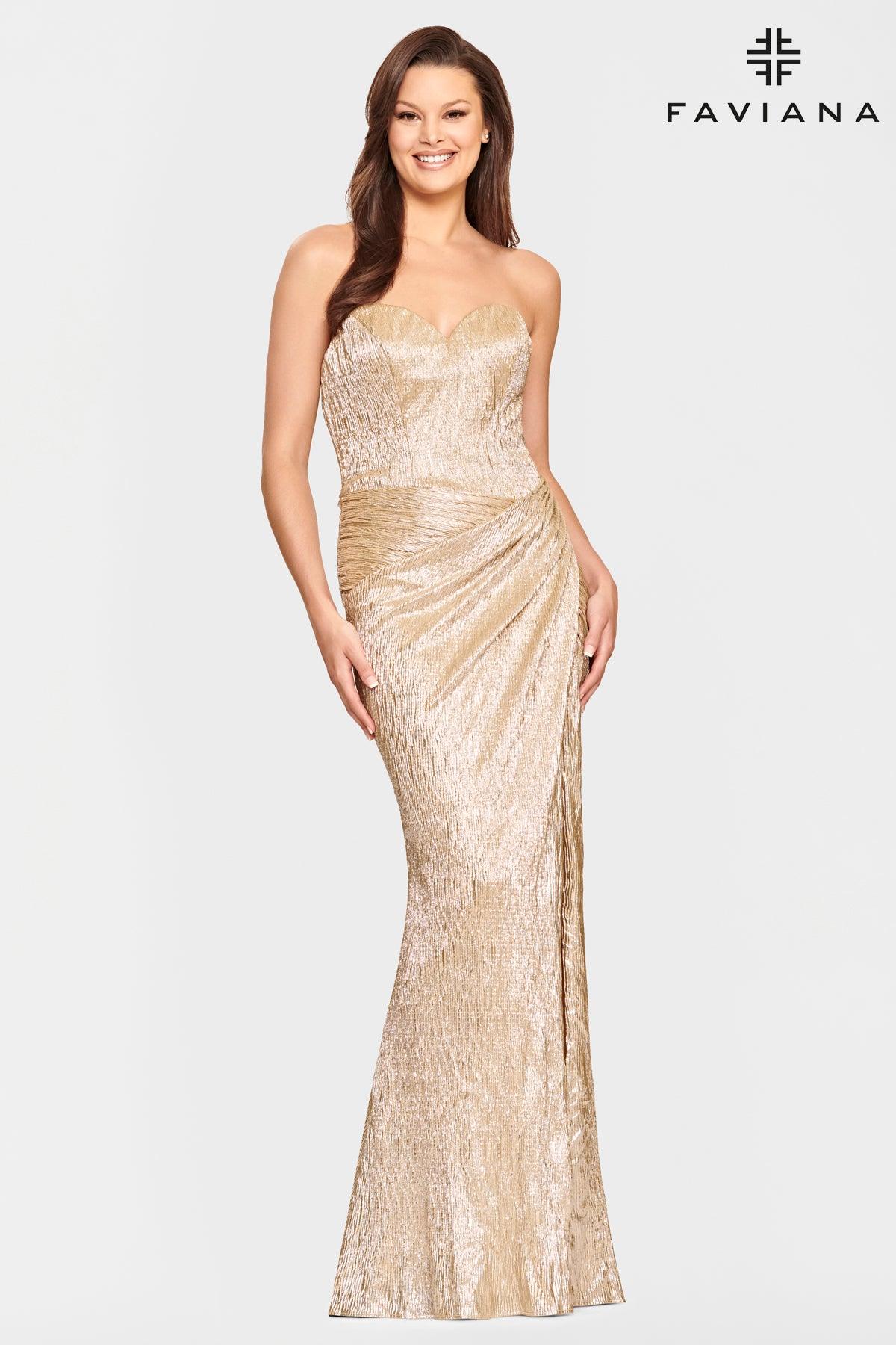 Faviana S10854 Prom Long Strapless Formal Dress