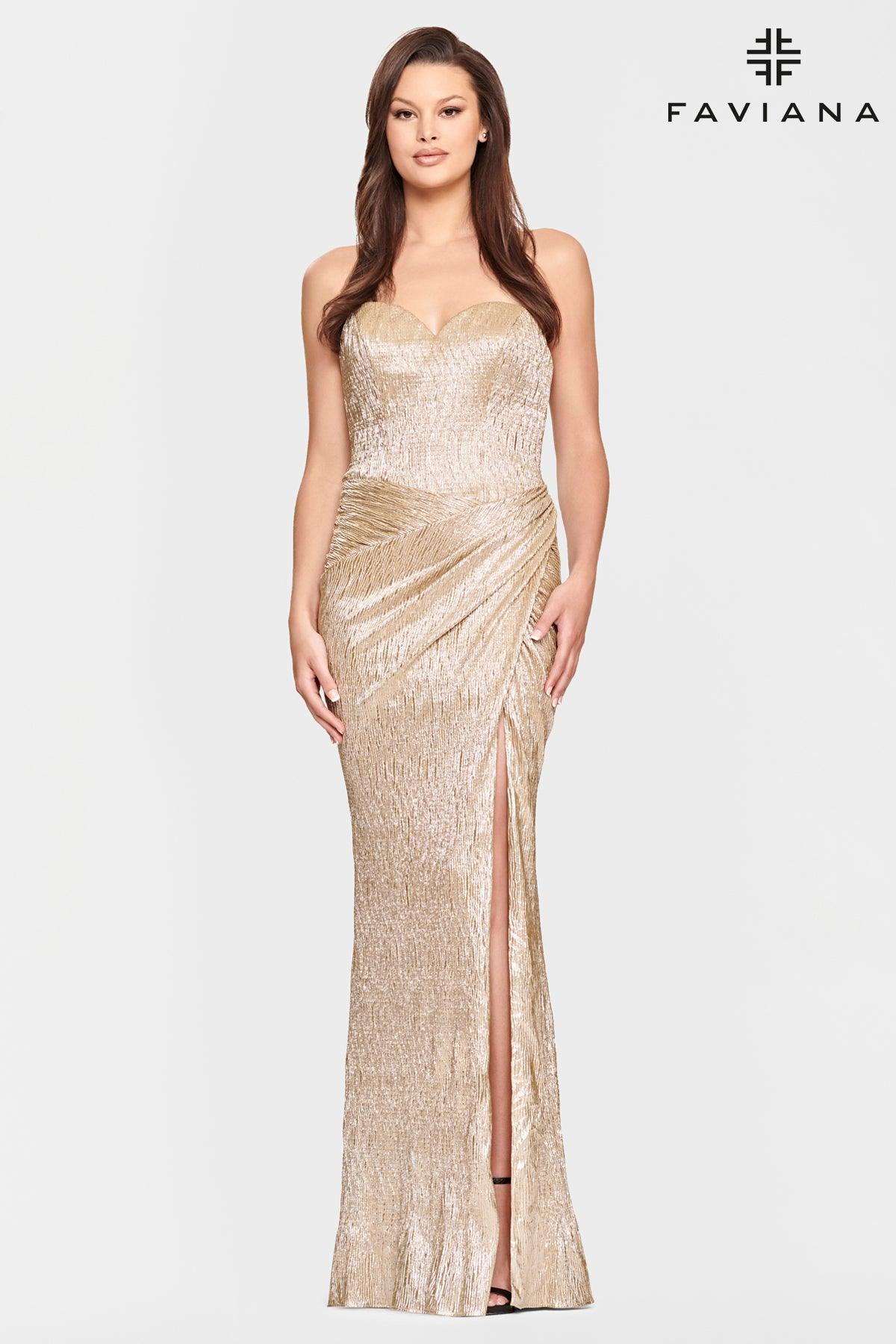 Faviana S10854 Prom Long Strapless Formal Dress