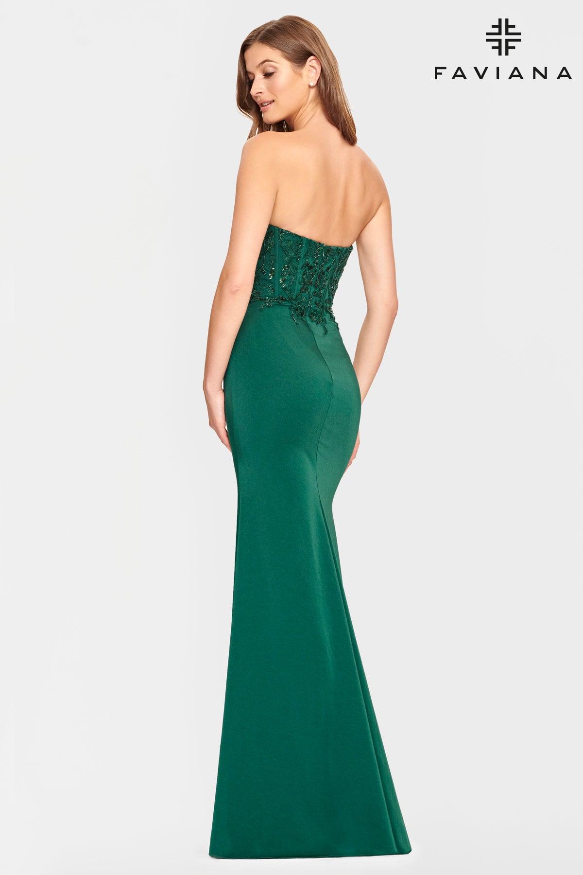 Faviana S10865 Prom Strapless Long Formal Dress
