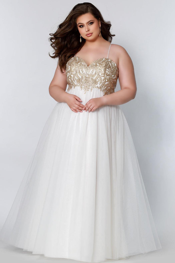 Short Sleeveless Plus Size Homecoming Prom Dress Ivory