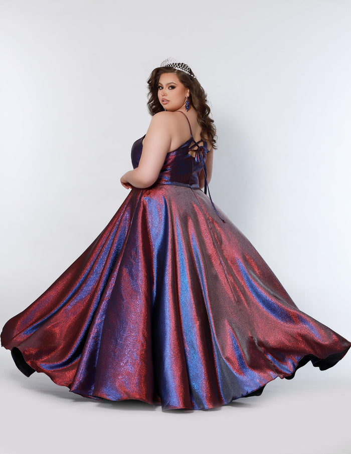 Plus Size Halter Prom Long Ball Gown Prism