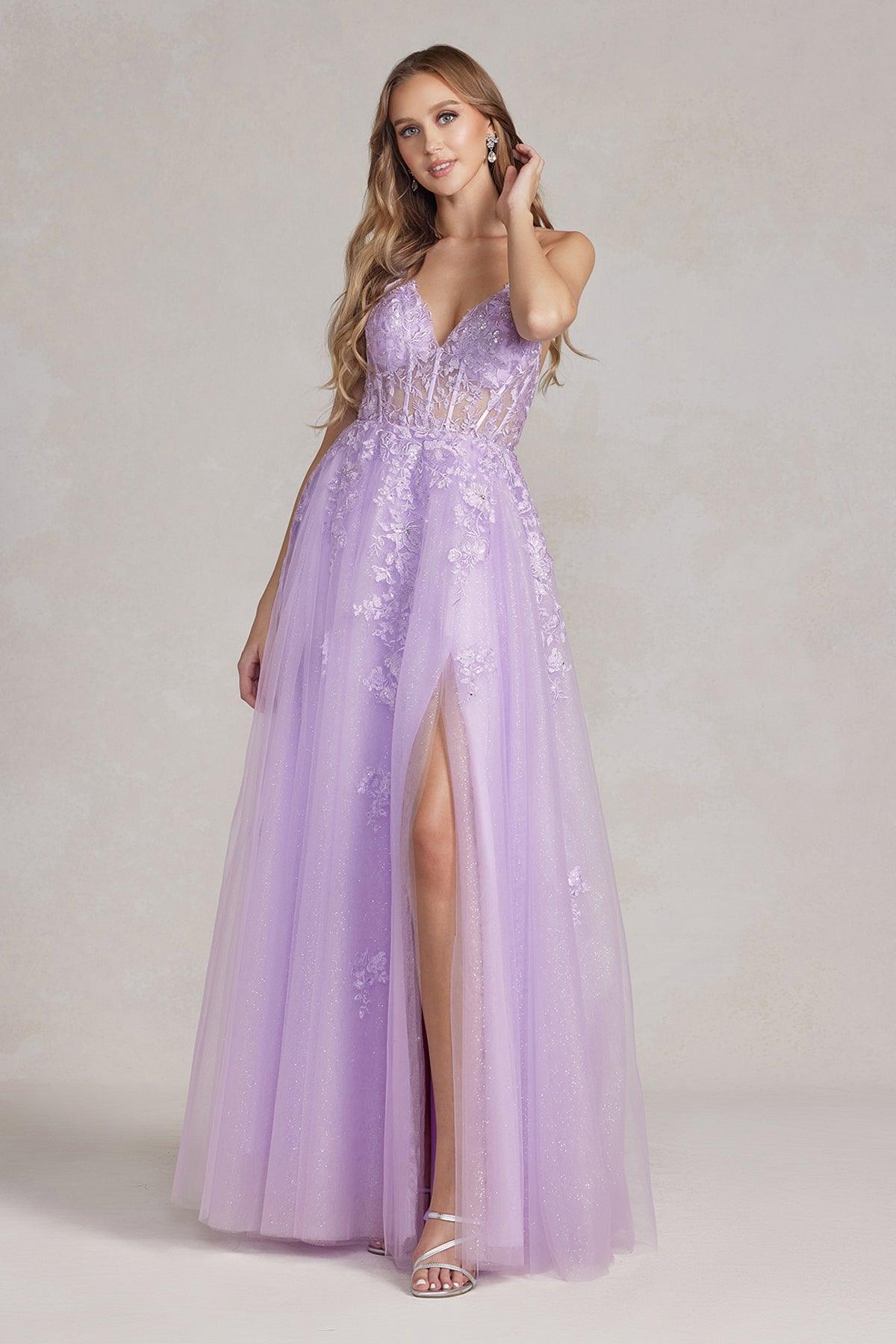 Nox Anabel T1081 Long Sexy A Line Prom Dress Lilac