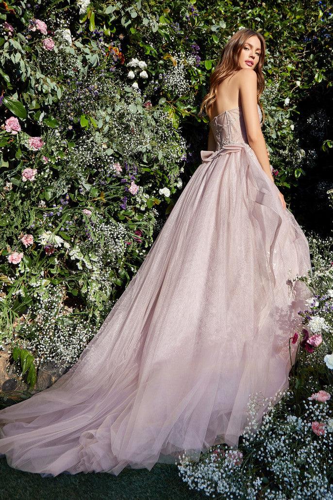 Andrea & Leo A1021 Strapless Tulle Ball Gown Pale Mauve 4