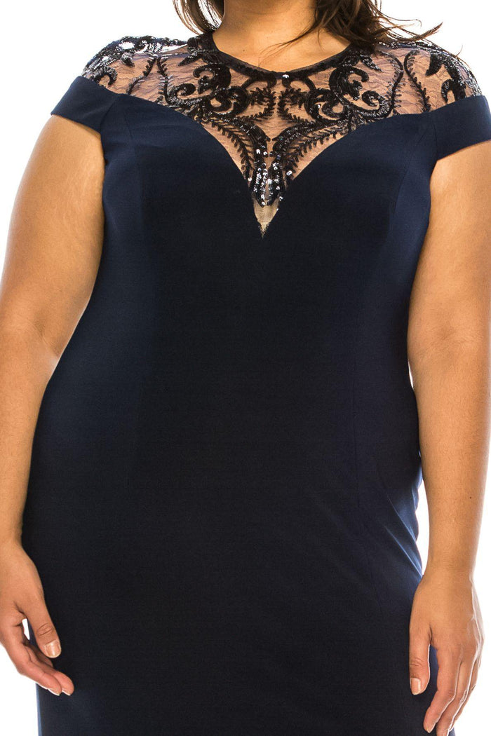 Adrianna Papell Long Formal Evening Gown AP1E202740 - The Dress Outlet