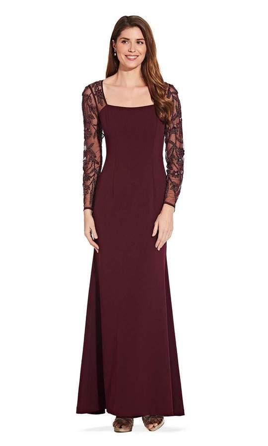 Adrianna Papell  Long Sleeve Trumpet Gown AP1E206039 - The Dress Outlet