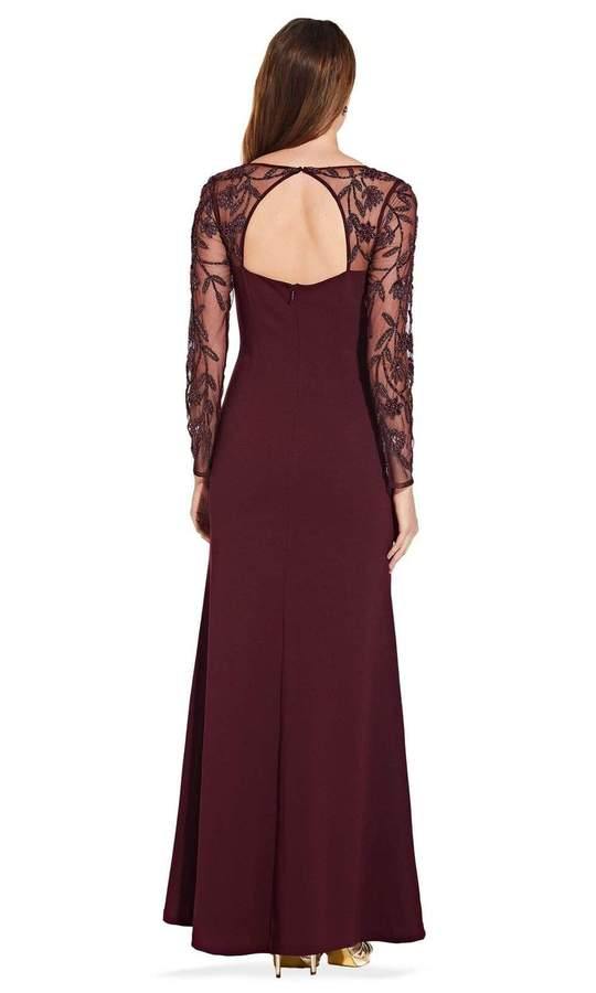 Adrianna Papell Long Sleeve Trumpet Gown AP1E206039 - The Dress Outlet