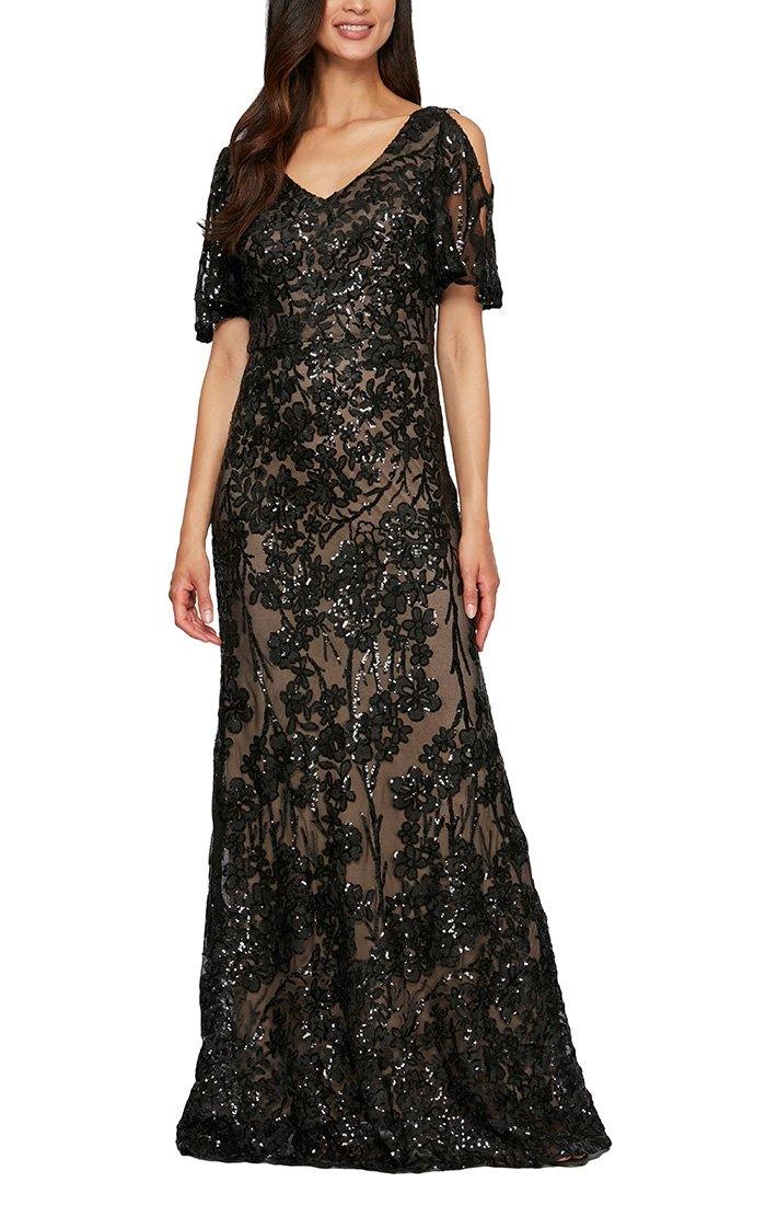 Alex Evenings Long Formal Dress 8196611 - The Dress Outlet