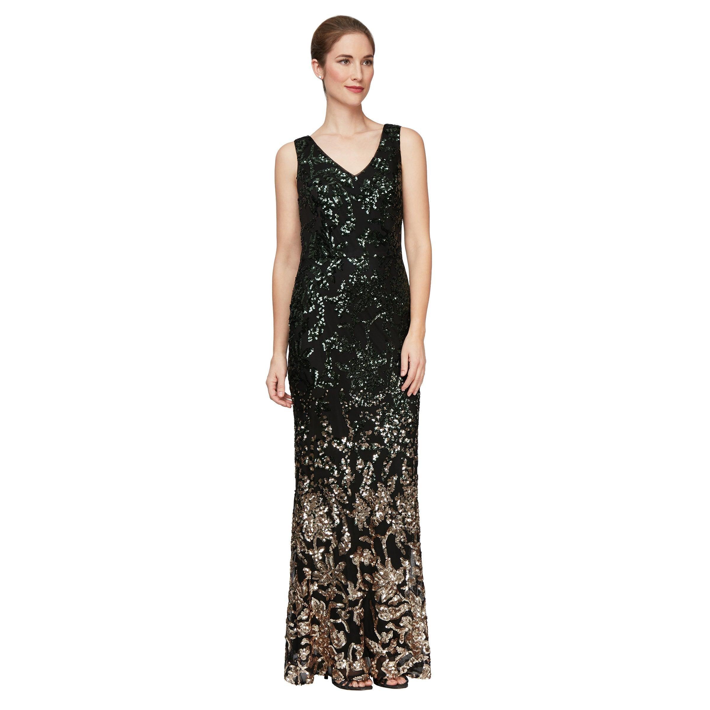 Alex Evenings Long Sleeveless Formal Dress 8196709 - The Dress Outlet
