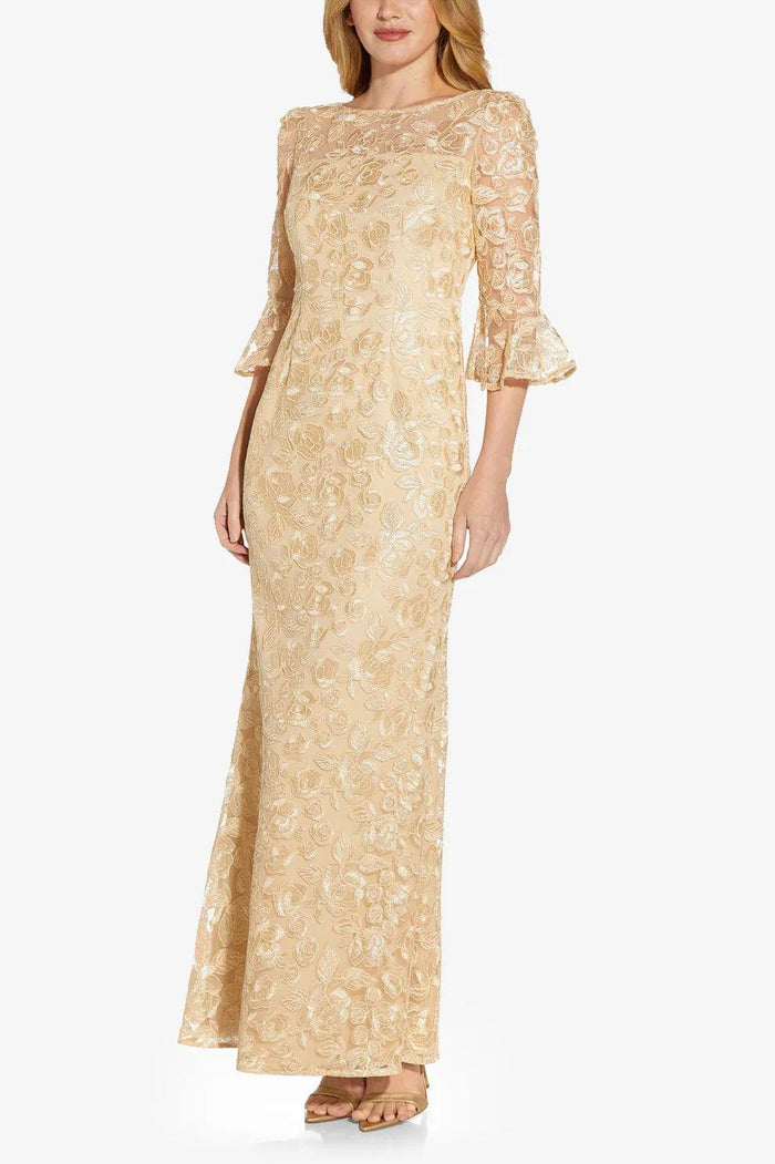 Mother of the Bride Dresses Long Bell Sleeves Mother of the Bride Dress LIGHT CHAMPAGNE