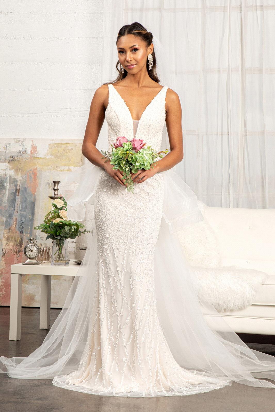 Sleeveless Ball Gown Wedding Dress With Lace And Sparkle Tulle