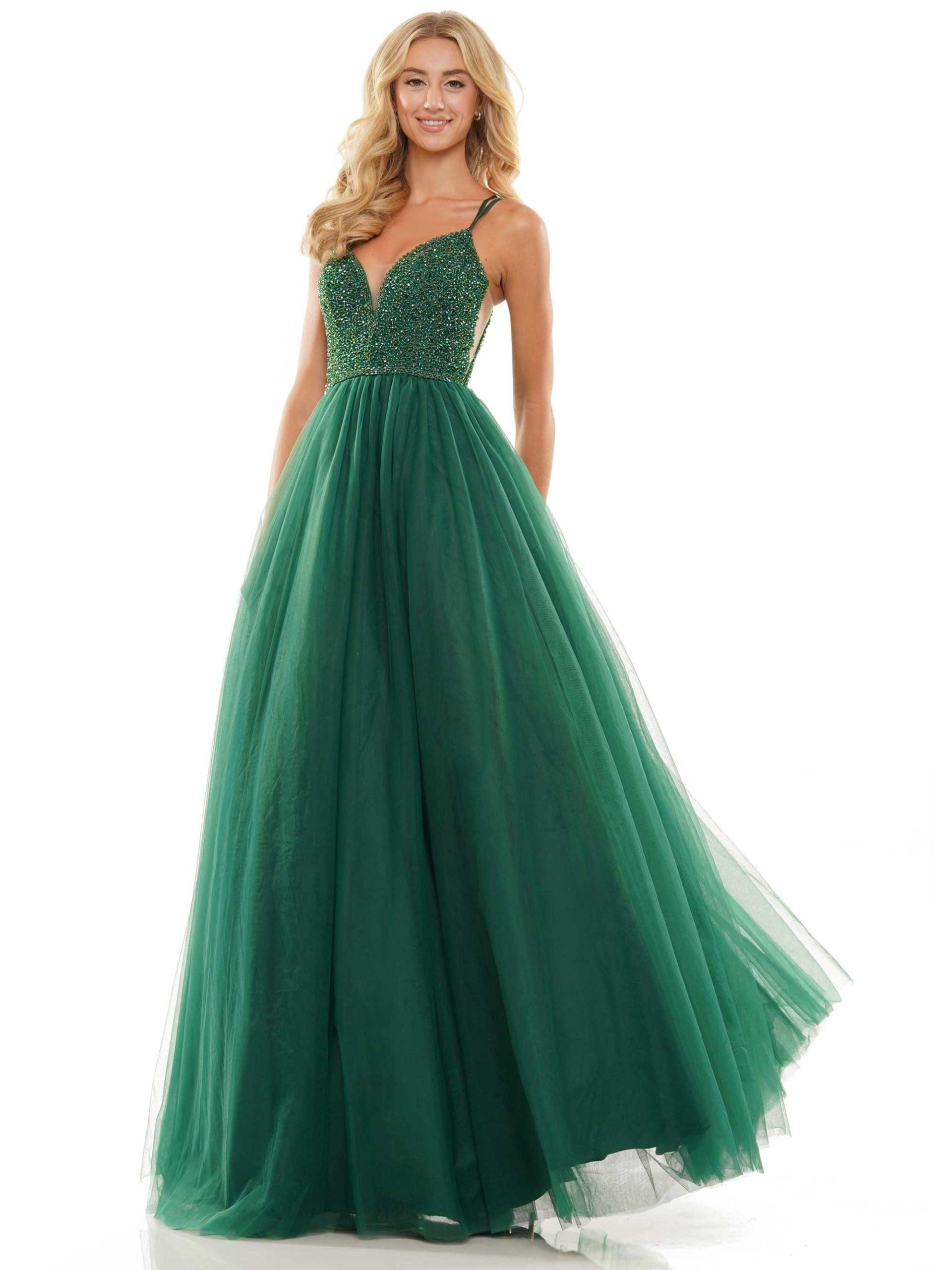 Colors Long Formal Beaded Prom Dress 2382 - The Dress Outlet