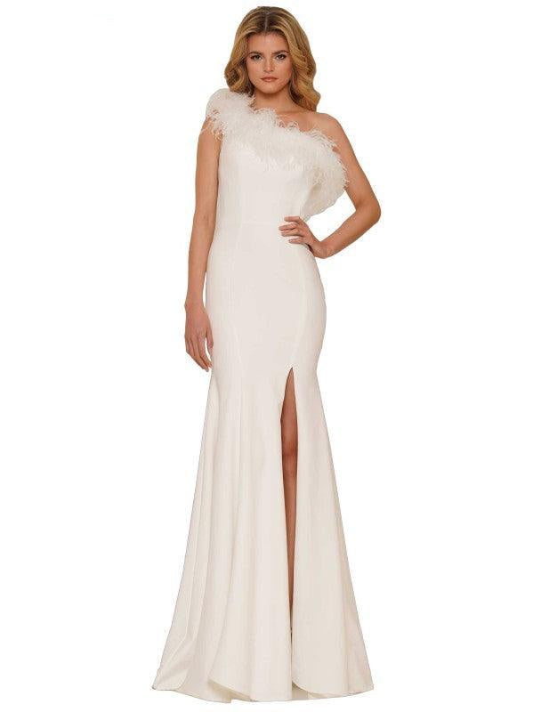 Colors Long One Shoulder Formal Prom Dress 2405 - The Dress Outlet