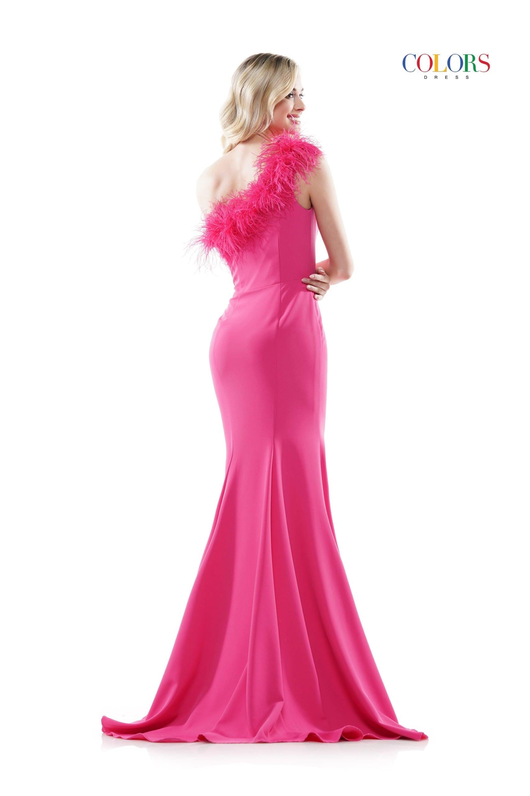 Colors Long One Shoulder Formal Prom Dress 2405 - The Dress Outlet