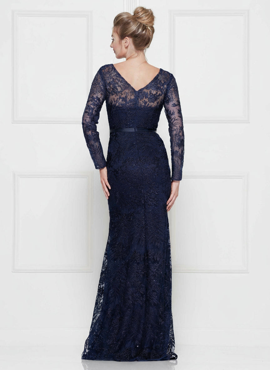 Colors Long Sleeve Formal Prom Dress 1830SL - The Dress Outlet