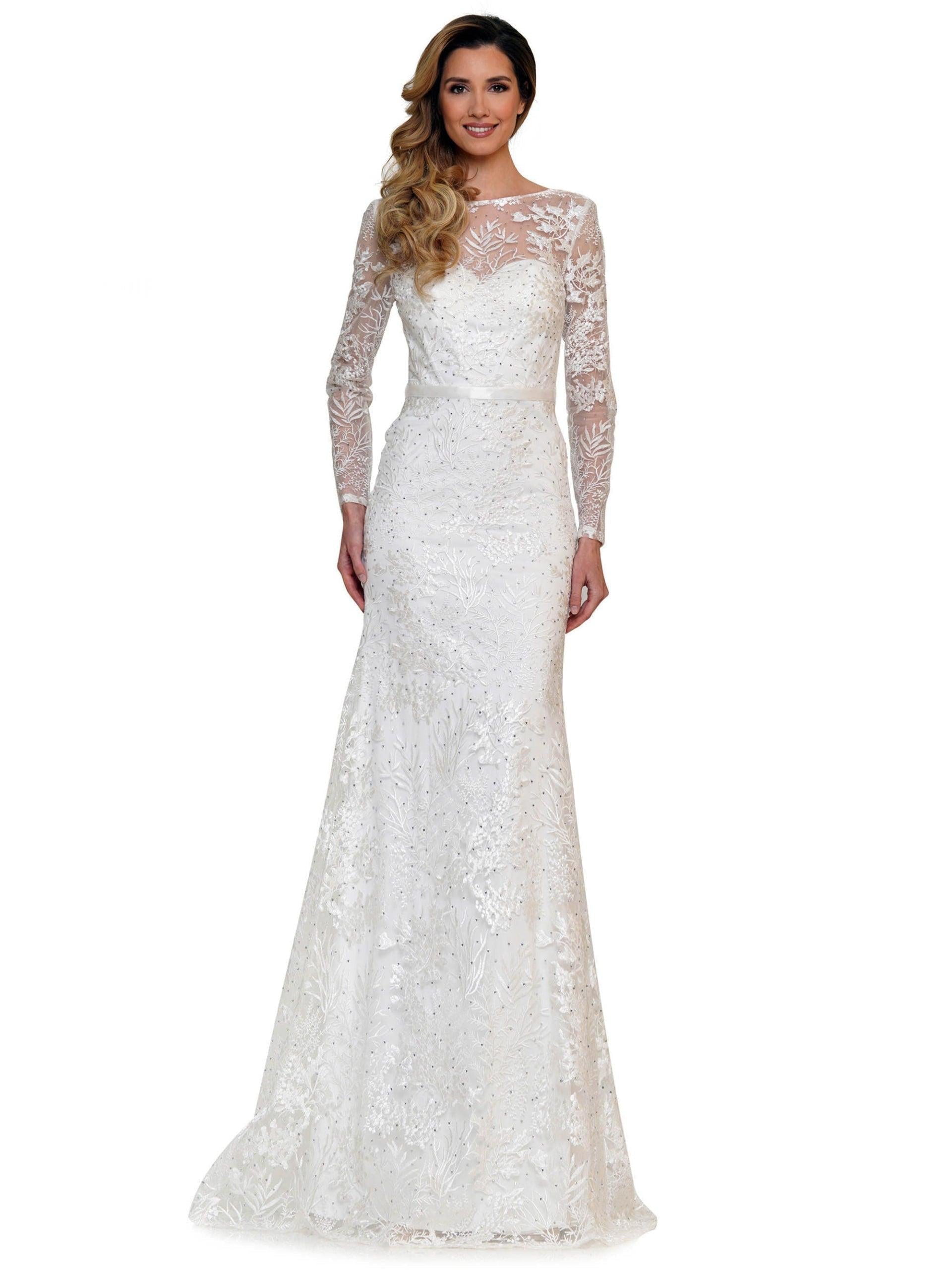 Colors Long Sleeve Formal Prom Dress 1830SL - The Dress Outlet