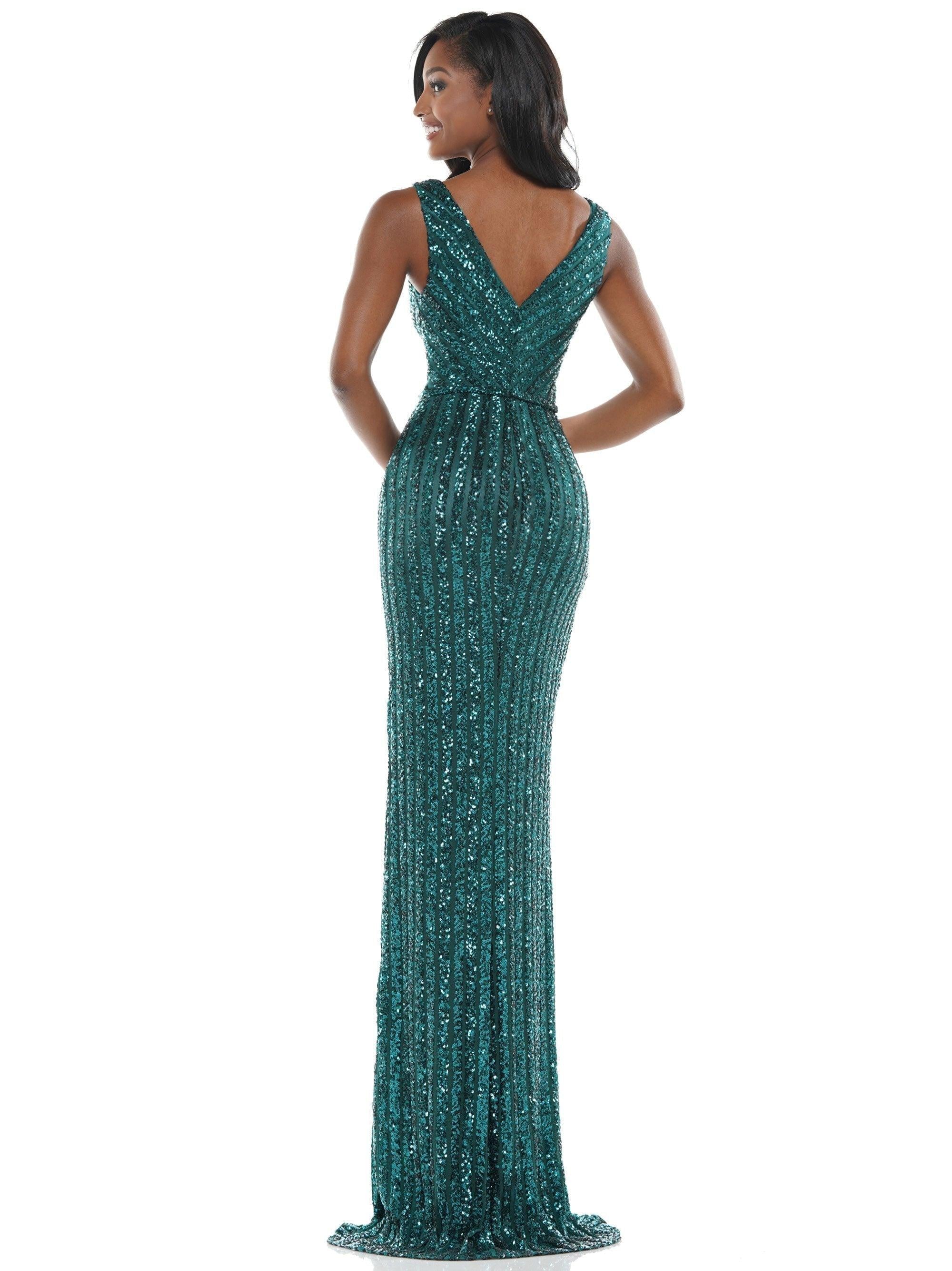 Colors Long Sleeveless Formal Fitted Prom Gown 1042 - The Dress Outlet