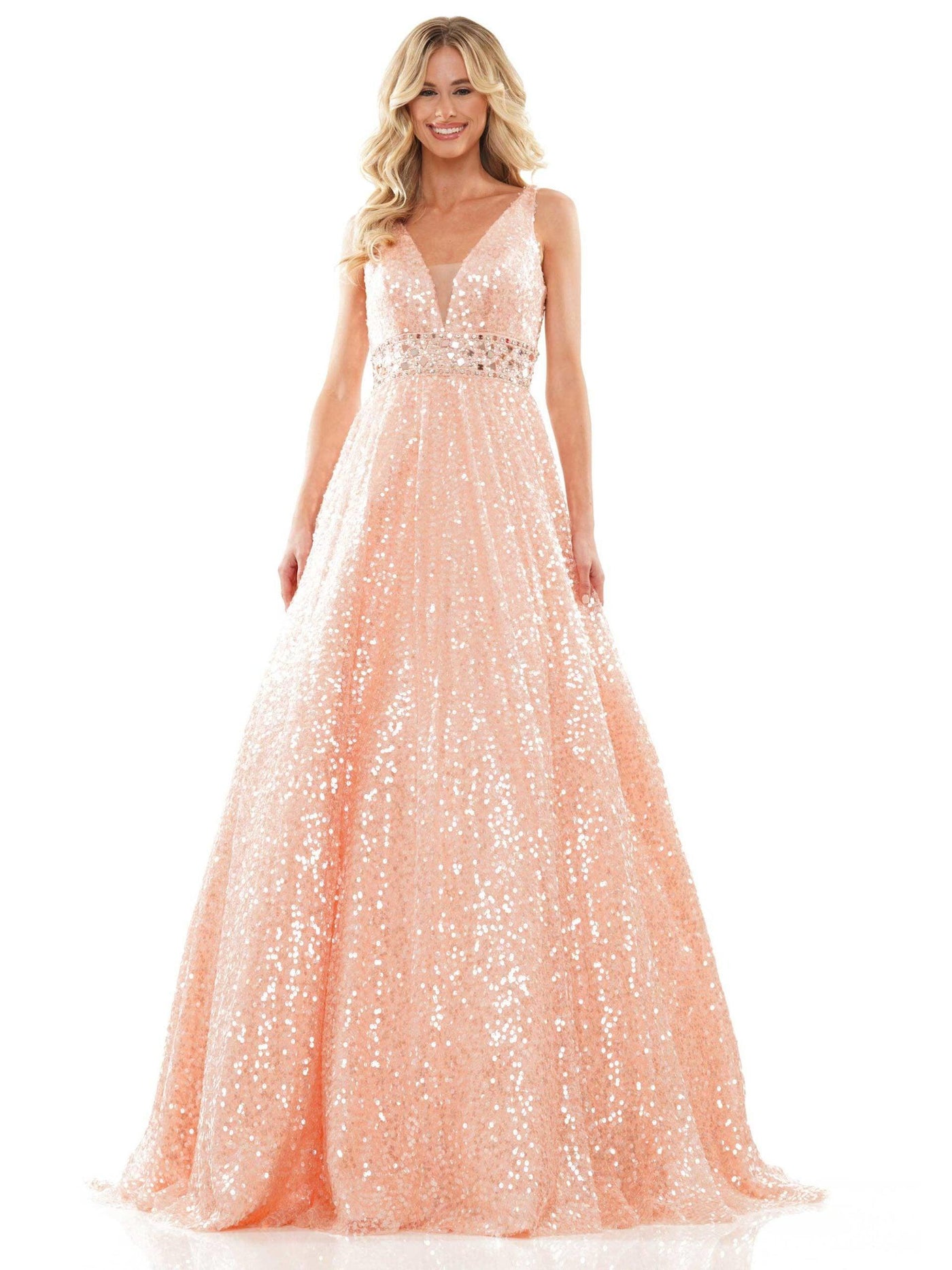 Colors Long Sleeveless Prom Dress 2967 - The Dress Outlet