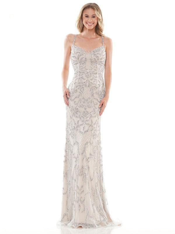 Colors Long Spaghetti Strap Beaded Prom Dress 119 - The Dress Outlet