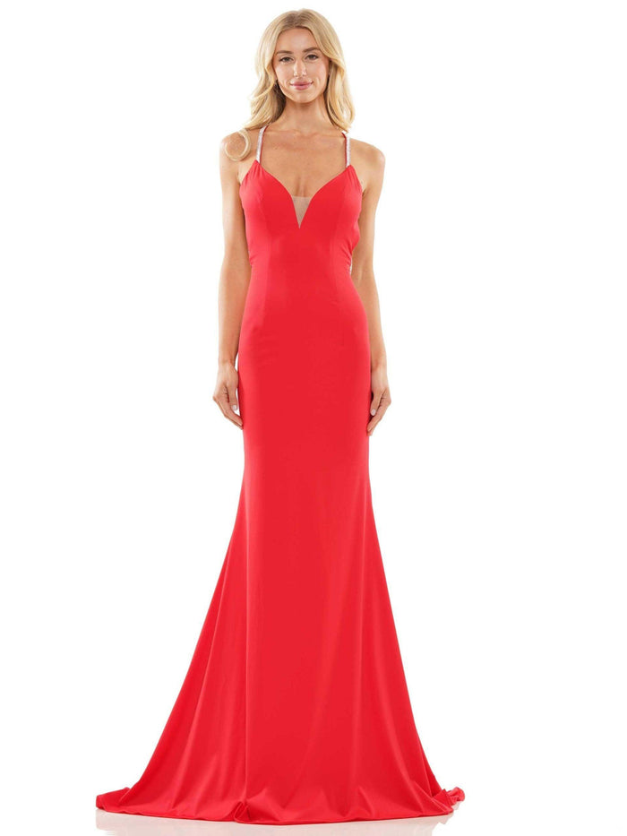 Colors Long Spaghetti Strap Prom Dress 2974 - The Dress Outlet