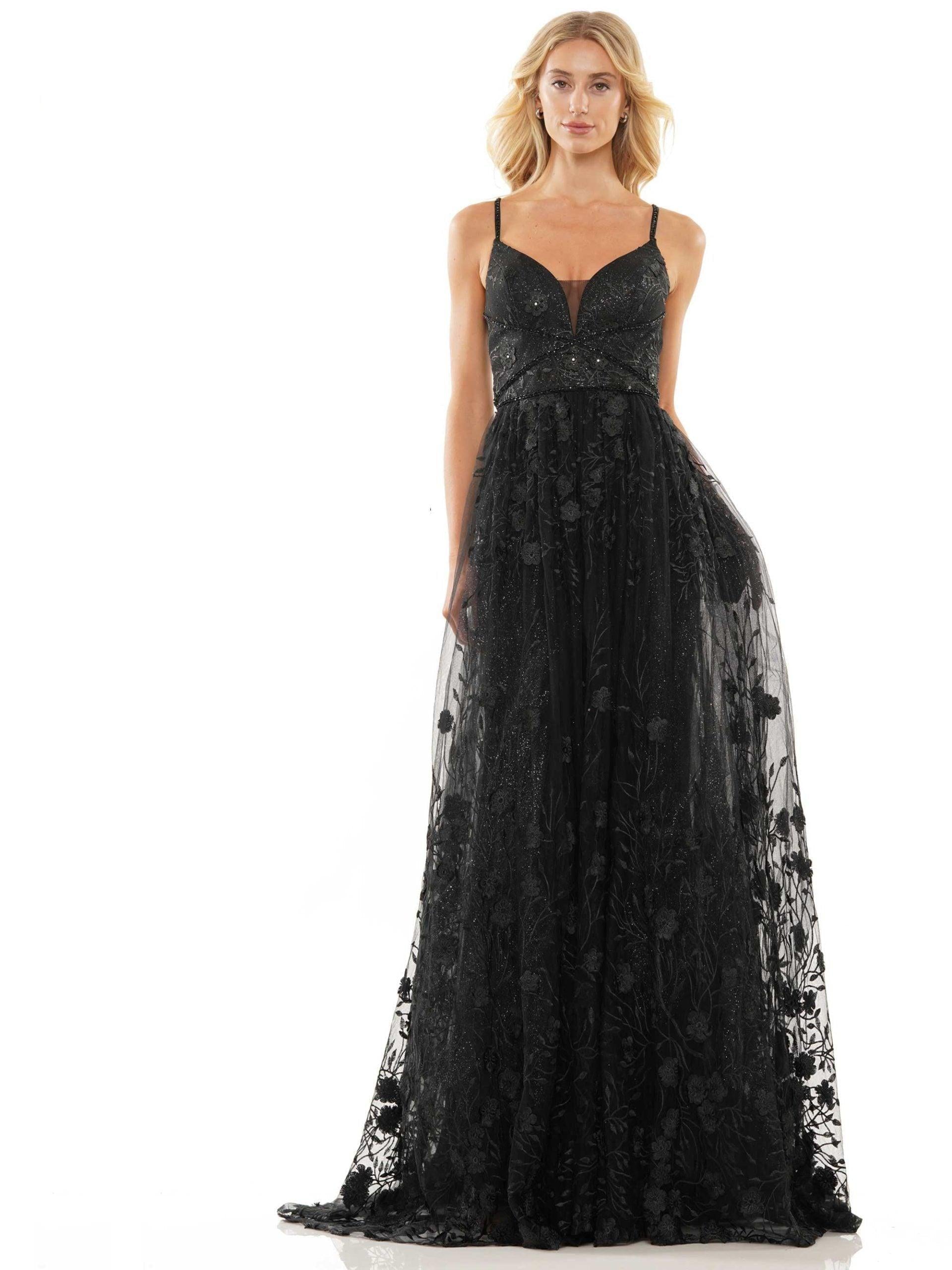Colors Long Spaghetti Strap Prom Formal Gown 2726 - The Dress Outlet