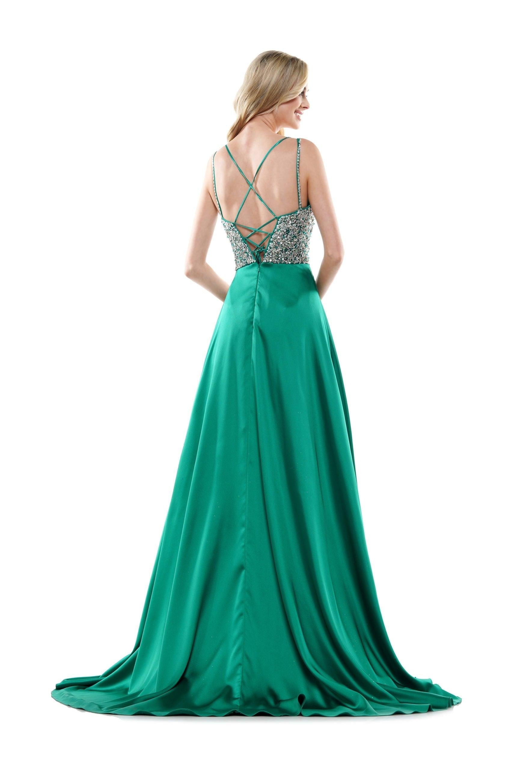 Colors Prom Short Beaded Romper Skirt Overlay 2604 - The Dress Outlet