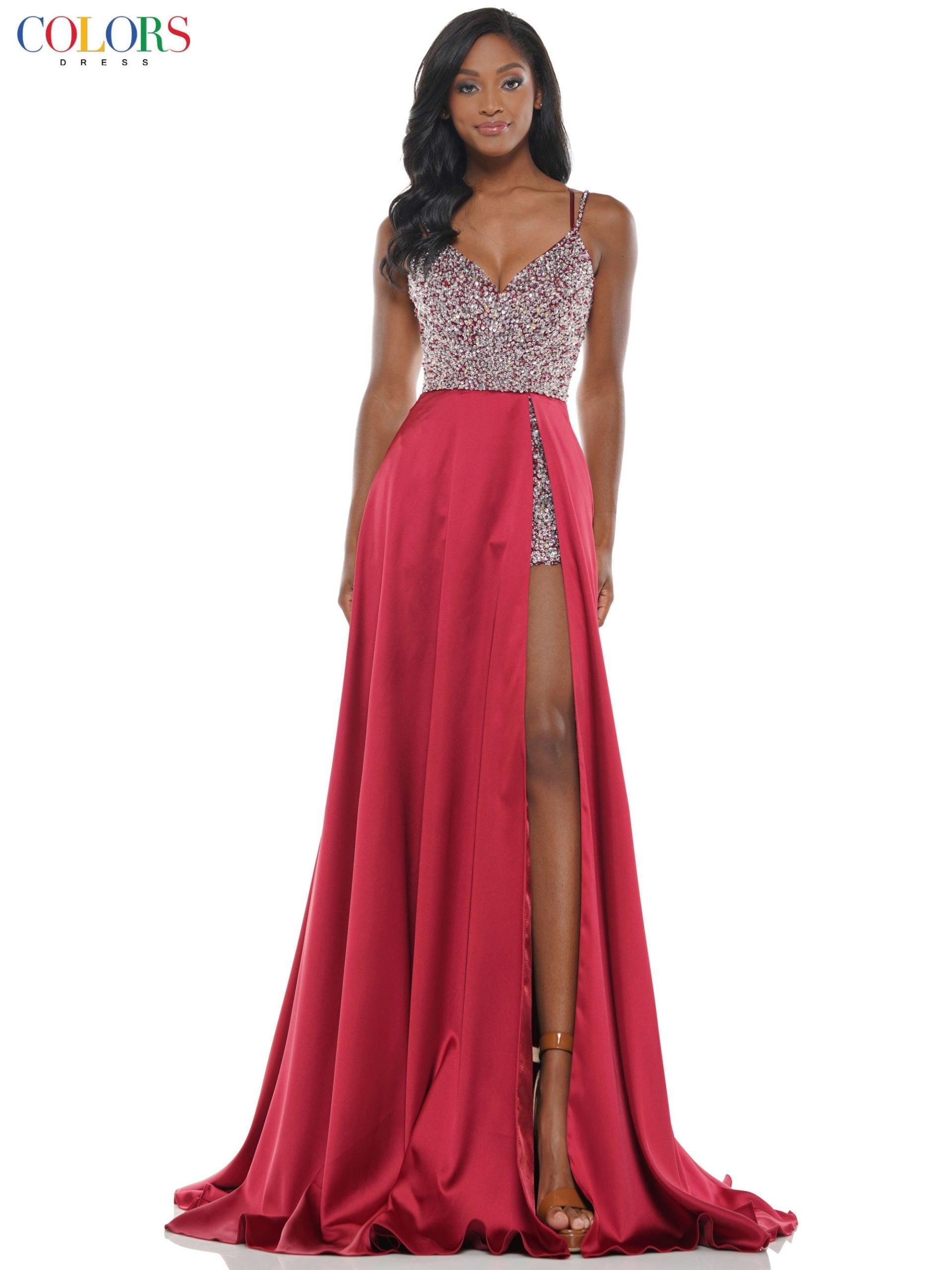 Colors 2604 Colors Prom Short Beaded Romper Skirt Overlay