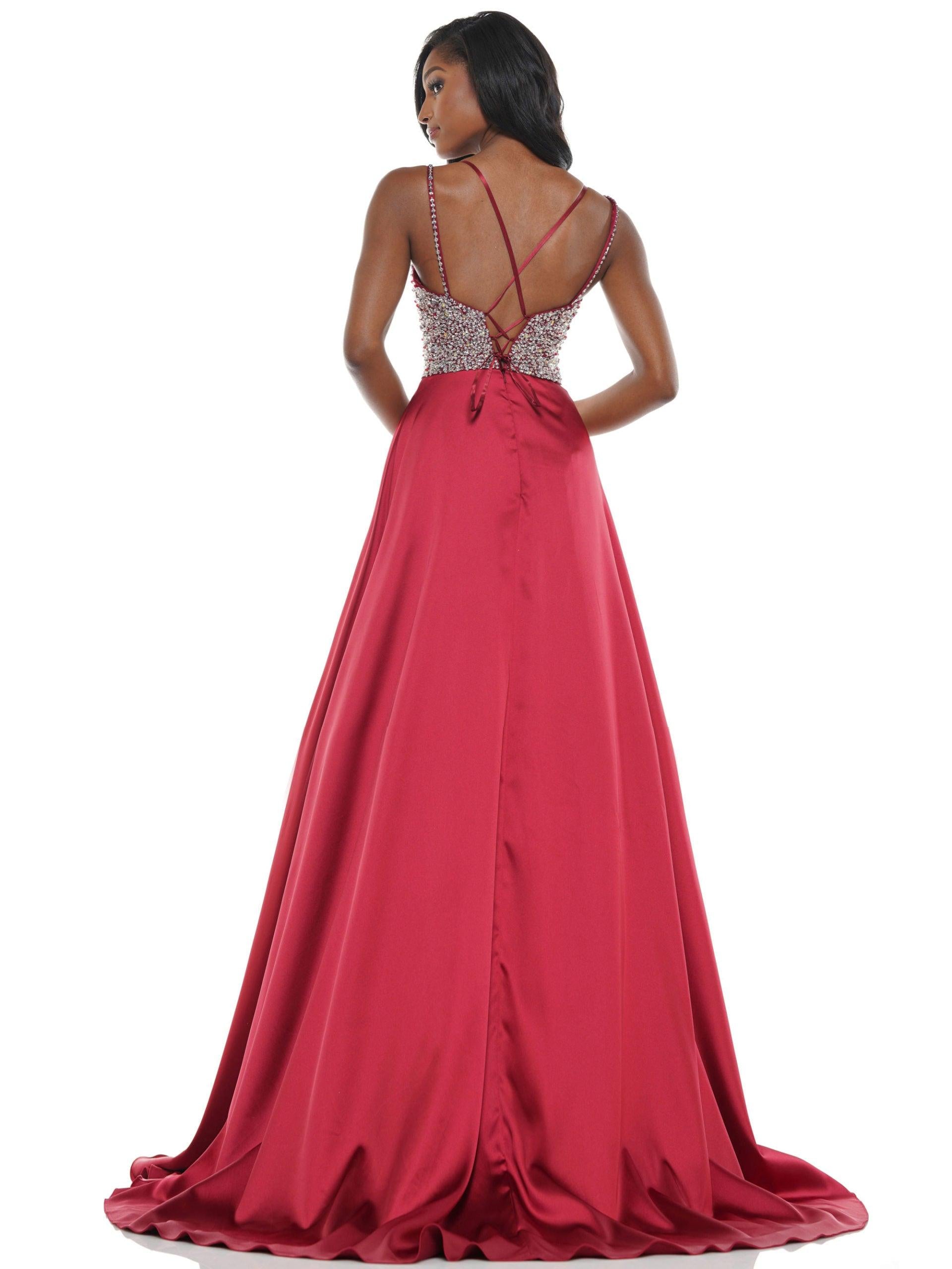 Colors 2604 Colors Prom Short Beaded Romper Skirt Overlay