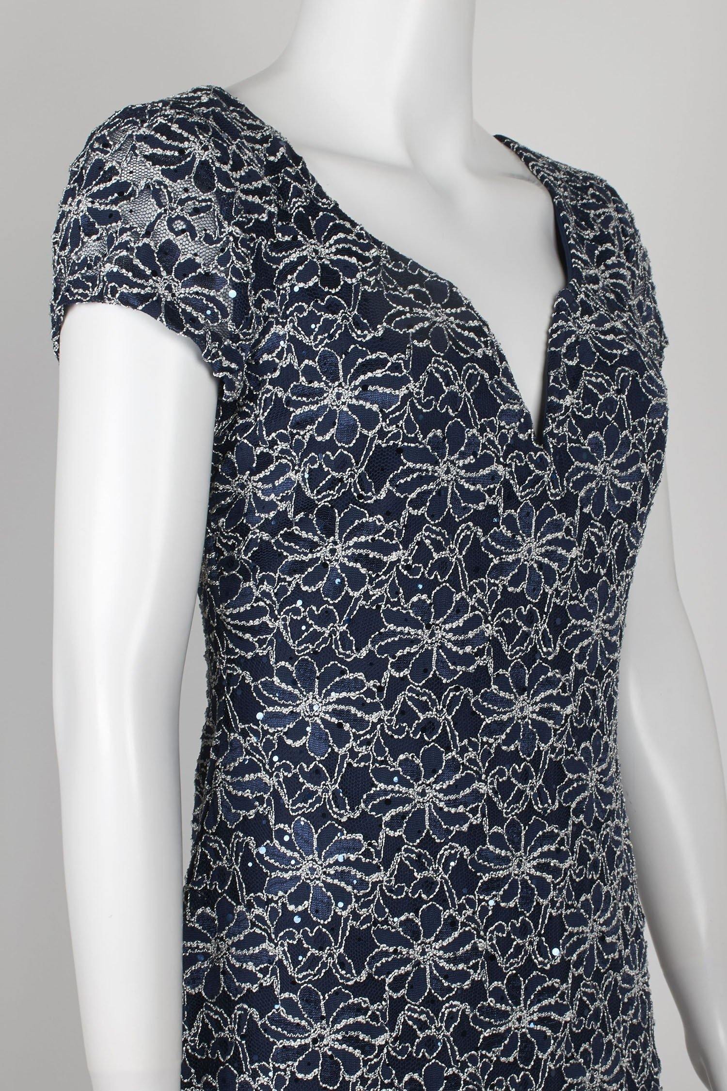 Connected Apparel Short Sleeve Bodycon Lace Dress - The Dress Outlet