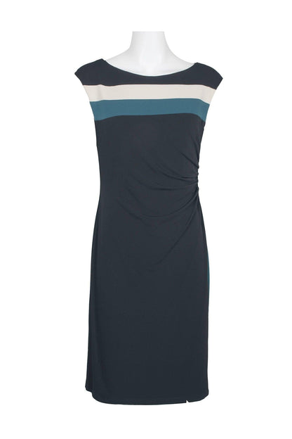 Connected Apparel Short Sleeveless Fitted Dress - The Dress Outlet