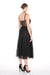 Cocktail Dresses Shoulder Strap Mesh Midi Length Dress Black