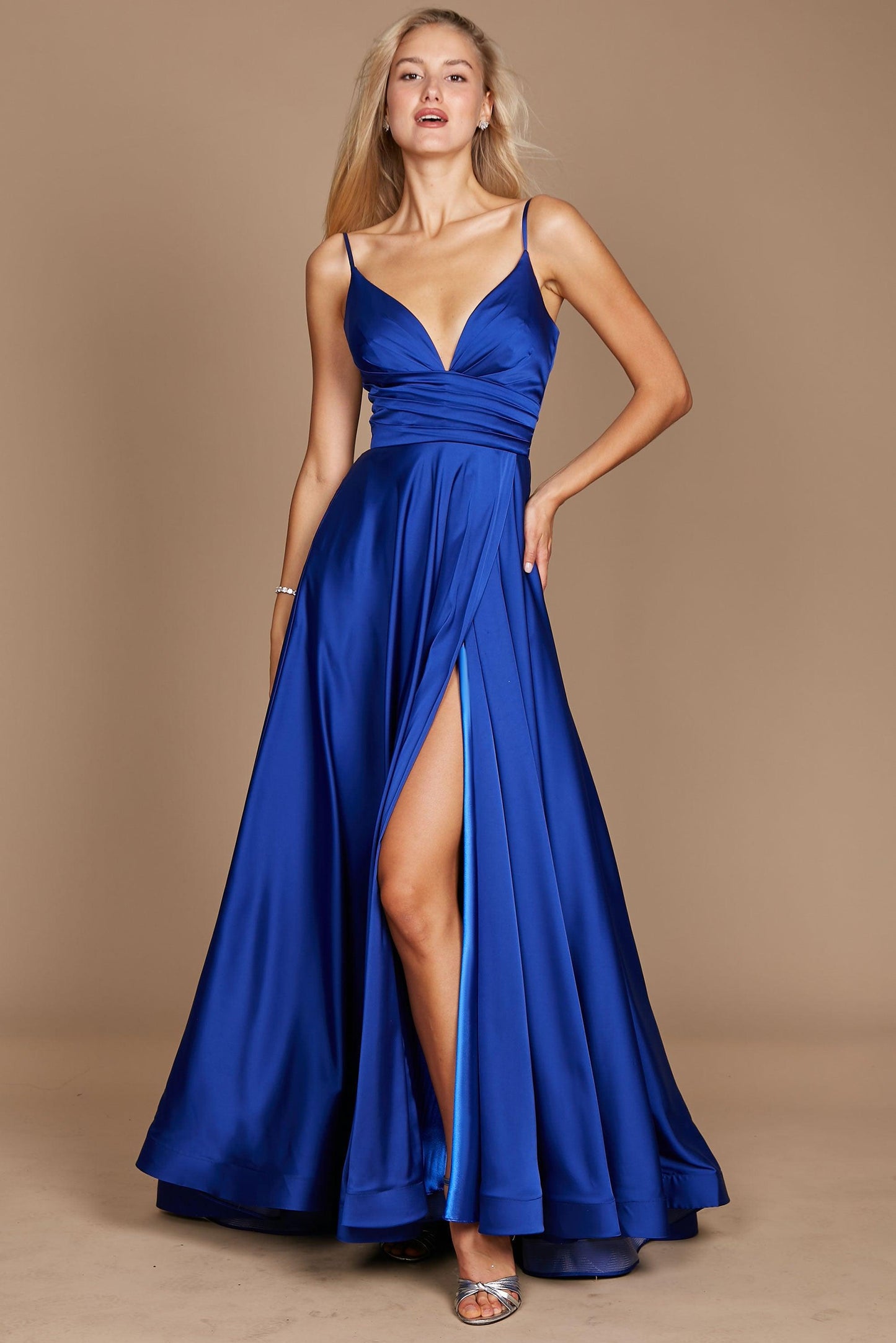 Prom Dresses Long Spaghetti Strap Prom Formal Gown Royal