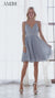 Cinderella Divine AM391 Short Bridesmaids Pleated Glitter Prom Dress